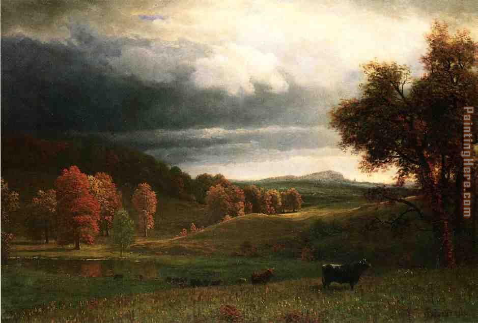 Autumn Landscape The Catskills painting - Albert Bierstadt Autumn Landscape The Catskills art painting